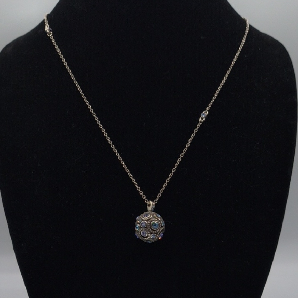 Brighton Halo Sphere Blue, Purple Silver Long Necklace - Picture 2 of 4